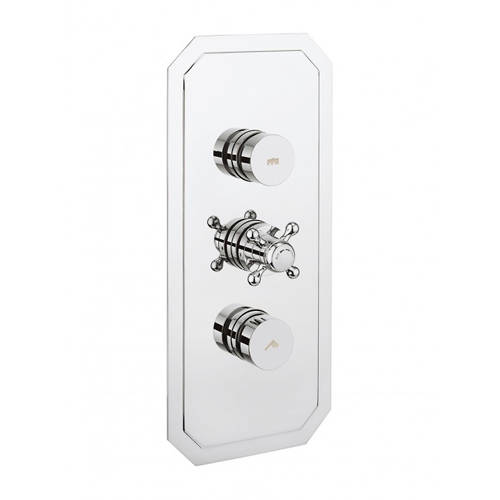 Larger image of Crosswater Dial Belgravia Push Button Thermostatic Shower Valve (2 Outlets).