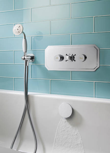 Example image of Crosswater Dial Belgravia Thermostatic Shower & Bath Valve (2 Outlets).