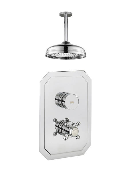 Example image of Crosswater Dial Belgravia Thermostatic Shower Valve With Head & Arm (1 Outlet).
