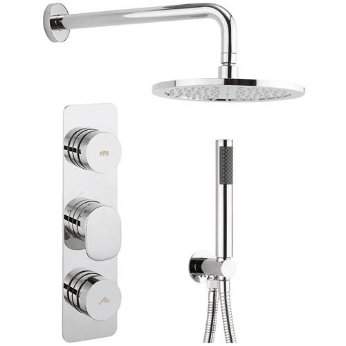 Larger image of Crosswater Pier Push Button Thermostatic Shower Pack (2 Outlets).