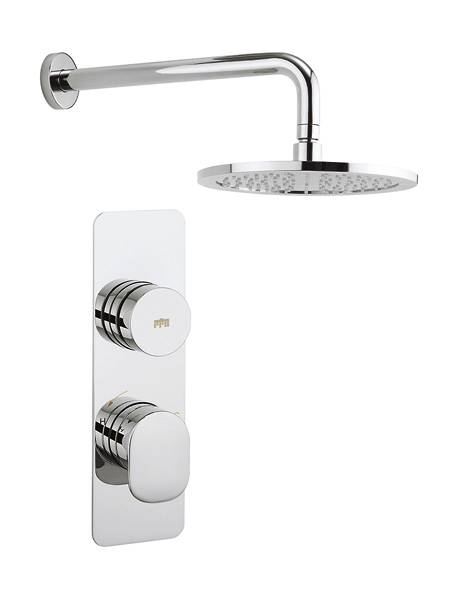 Example image of Crosswater Dial Pier Thermostatic Shower Valve With Head & Arm (1 Outlet).
