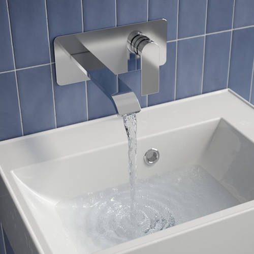 Example image of Crosswater Dune Wall Mounted Basin Tap (Chrome).