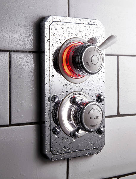 Example image of Crosswater Belgravia Digital Dual Outlet Digital Shower Valve (L-Head, HP).