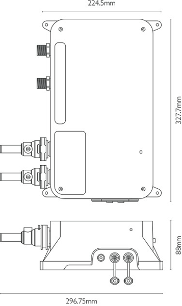 Technical image of Crosswater Belgravia Digital Digital Shower Valve Pack 17 (X-Head, HP).