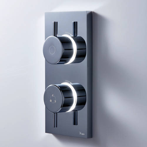 Larger image of Crosswater Kai Lever Showers Dual Outlet Digital Shower & Bath Valve (HP).