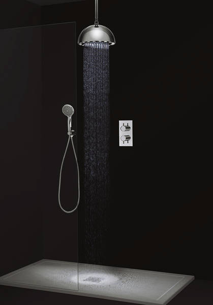 Example image of Crosswater Illuminated Dynamo Round Shower Head & LED Lights (300mm).