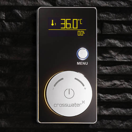 Larger image of Crosswater Elite Digital Showers Digital Shower With 3 Outlets (Black).
