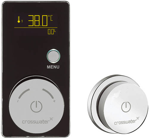 Larger image of Crosswater Elite Digital Showers Digital Shower, 3 Outlets & Remote (Black).