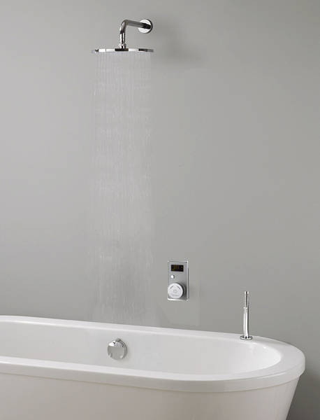 Larger image of Crosswater Elite Digital Showers Evoke Shower & Bath Filler Pack (White).