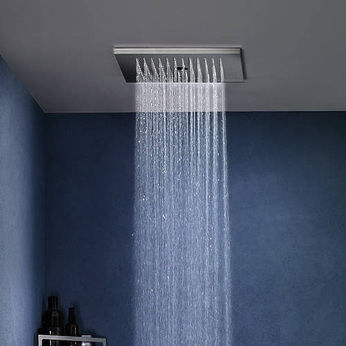 Larger image of Crosswater Revive Twist Shower Head 380x380mm (2 Mode, Stainless Steel).