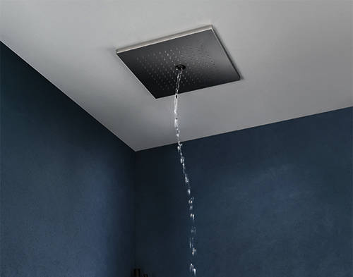 Example image of Crosswater Revive Twist Shower Head 380x380mm (2 Mode, Stainless Steel).