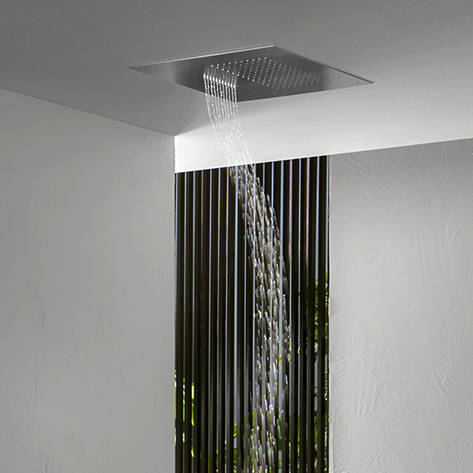 Larger image of Crosswater Revive Wave Flow Shower Head 500x500 (2 Mode, Stainless Steel).