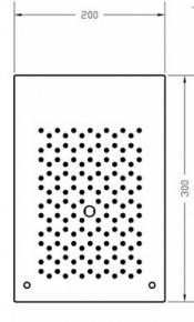 Technical image of Crosswater Illuminated Revive Mini Shower Head & LED Lights (300x200mm).