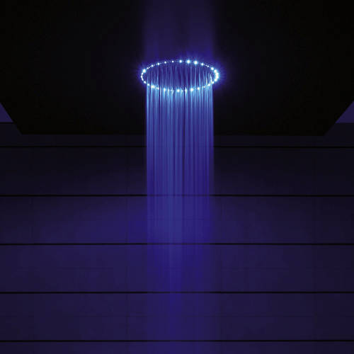 Larger image of Crosswater Illuminated Rio Blue LED Shower Head (240mm diameter).