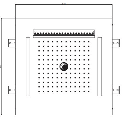 Technical image of Crosswater Revive LED Chromotherapy Shower Head 500x500 (3 Mode).