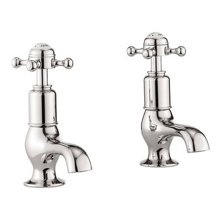 Larger image of Crosswater Belgravia Basin Taps (Crosshead, Nickel).