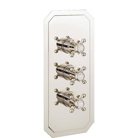 Larger image of Crosswater Belgravia Crosshead 2 Outlet Shower Valve (Vertical, Nickel).