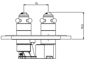 Technical image of Crosswater Belgravia Crossbox 3 Outlet Shower Valve (Nickel).