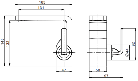 Technical image of Crosswater KH Zero 1 Basin Mixer Tap With Lever Handle (Chrome).