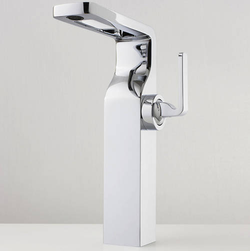 Example image of Crosswater KH Zero 1 Tall Basin Mixer Tap With Lever Handle (Chrome).