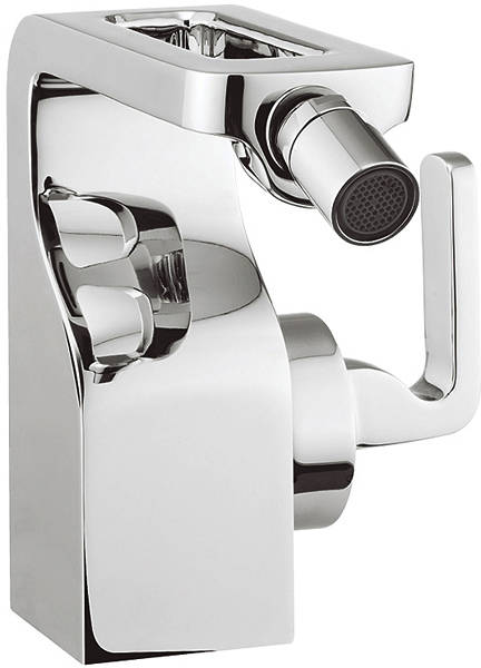 Larger image of Crosswater KH Zero 1 Bidet Mixer Tap With Lever Handle & Waste (Chrome).