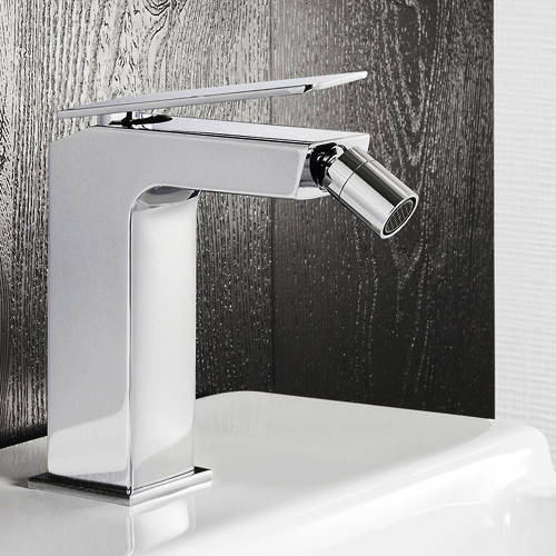 Larger image of Crosswater KH Zero 3 Bidet Mixer Tap With Lever Handle & Waste (Chrome).