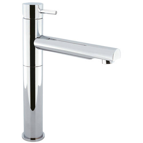 Larger image of Crosswater Kai Lever Showers Tall Basin Mixer Tap With Swivel Spout (Chrome).