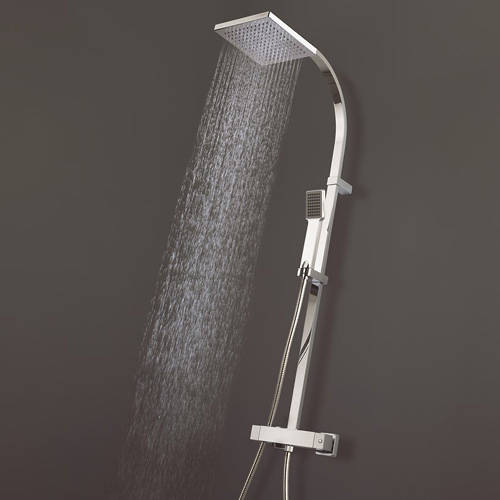 Example image of Crosswater Planet Thermostatic Bar Shower Valve With Rigid Riser Kit.
