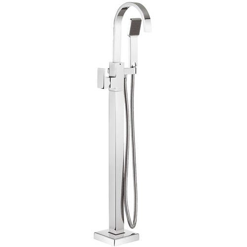 Larger image of Crosswater Planet Floor Standing Bath Shower Mixer Tap With Kit (Chrome).