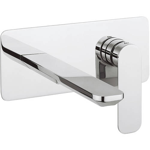 Larger image of Crosswater Pier Wall Mounted Basin Mixer Tap (Chrome).