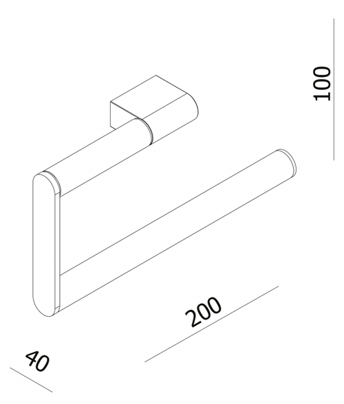 Technical image of Crosswater MPRO Towel Ring (Matt White).