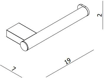 Technical image of Crosswater MPRO Toilet Roll Holder (Matt White).