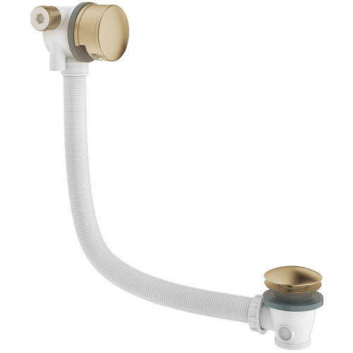 Larger image of Crosswater MPRO Bath Filler Waste With Overflow (Brushed Brass).