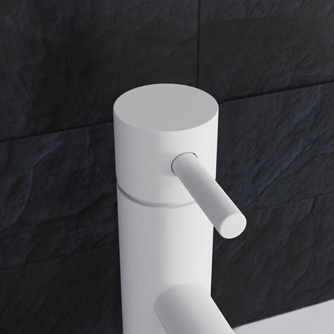 Example image of Crosswater MPRO Basin Mixer Tap With Lever Handle (Matt White).