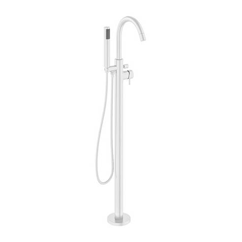 Larger image of Crosswater MPRO Floorstanding Bath Shower Mixer Tap (Matt White).