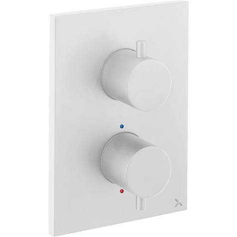 Larger image of Crosswater MPRO Crossbox 3 Outlet Shower / Bath Valve (Matt White).