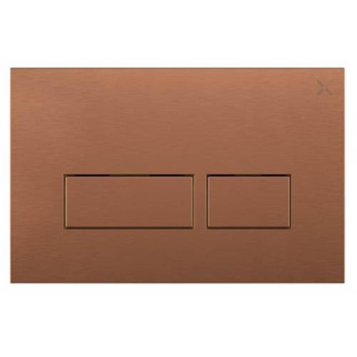 Larger image of Crosswater MPRO Flush Plate With Dual Buttons (OLD, Brushed Bronze).