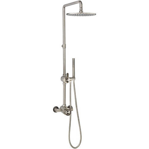 Larger image of Crosswater UNION Thermostatic Shower Set (Nickel & Black).