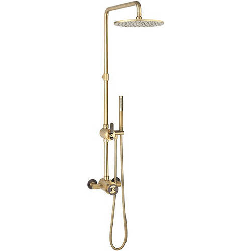 Larger image of Crosswater UNION Thermostatic Shower Set (Brass & Black).