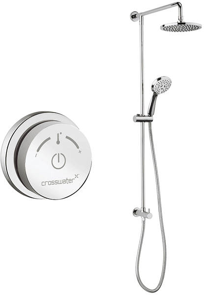 Example image of Crosswater Solo Digital Showers Digital Shower, Rigid Riser & Round Head.