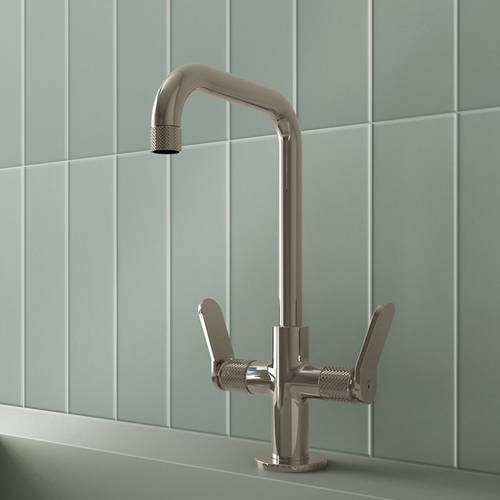 Example image of Crosswater Calix Mono Basin Mixer Tap With Lever Handles (Chrome).