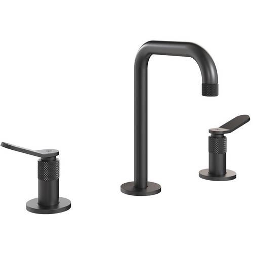 Larger image of Crosswater Calix Basin Mixer Tap With Lever Handles (3TH, Matt Black).