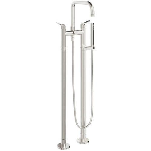 Larger image of Crosswater Calix Floorstanding Bath Shower Mixer Tap (Br Metallic).