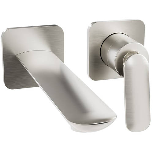 Larger image of Crosswater Huck Wall Mounted Basin Mixer Tap (Br Metallic).