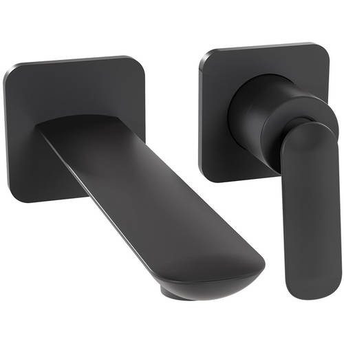 Example image of Crosswater Huck Wall Mounted Basin Mixer Tap (M Black).