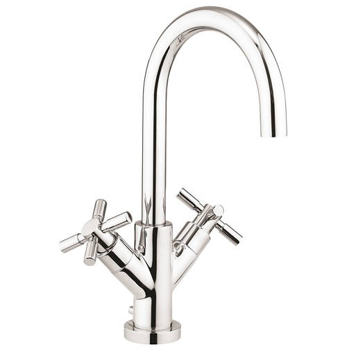 Larger image of Croswater Totti II Basin Mixer Tap With Waste (Chrome).