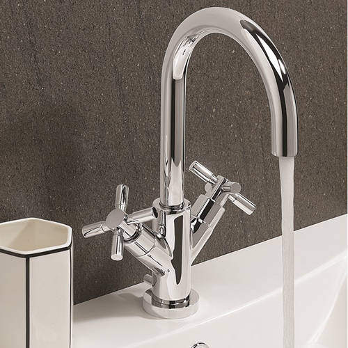 Example image of Croswater Totti II Basin Mixer Tap With Waste (Chrome).