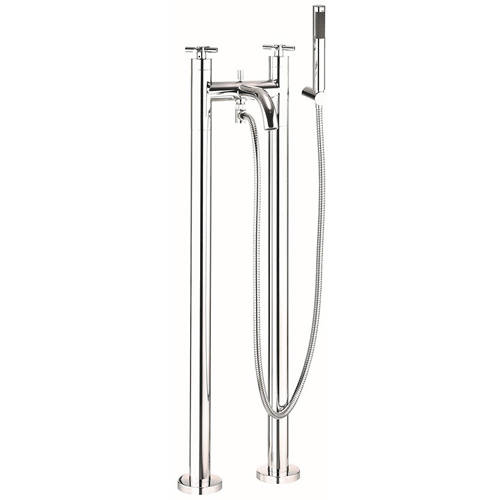 Larger image of Croswater Totti II Bath Shower Mixer Tap With Kit & Legs (Chrome).