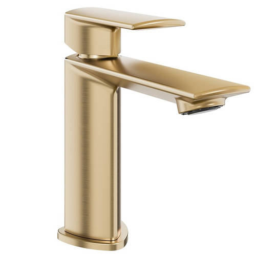 Larger image of Crosswater Varda Mono Basin Mixer Tap With Lever Handle (Br Brass).