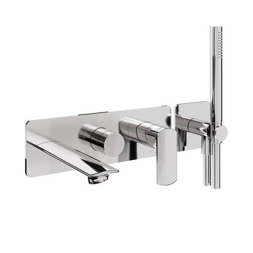 Larger image of Crosswater Varda Wall-Mounted Bath Shower Mixer Tap (Chrome).